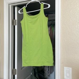 Lime green skin tight summer dress